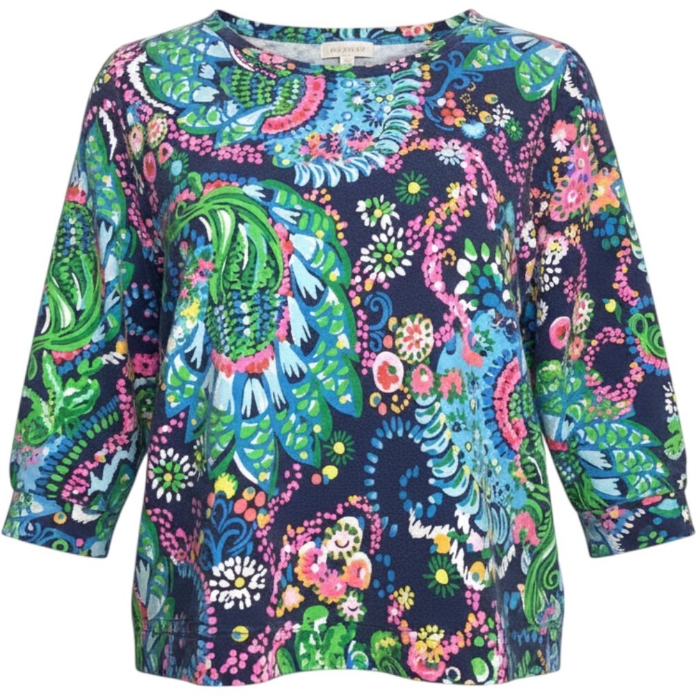 Lilly Pulitzer Corden Sweatshirt -‎ Multicolor - Take Me To The Sea - Size XL